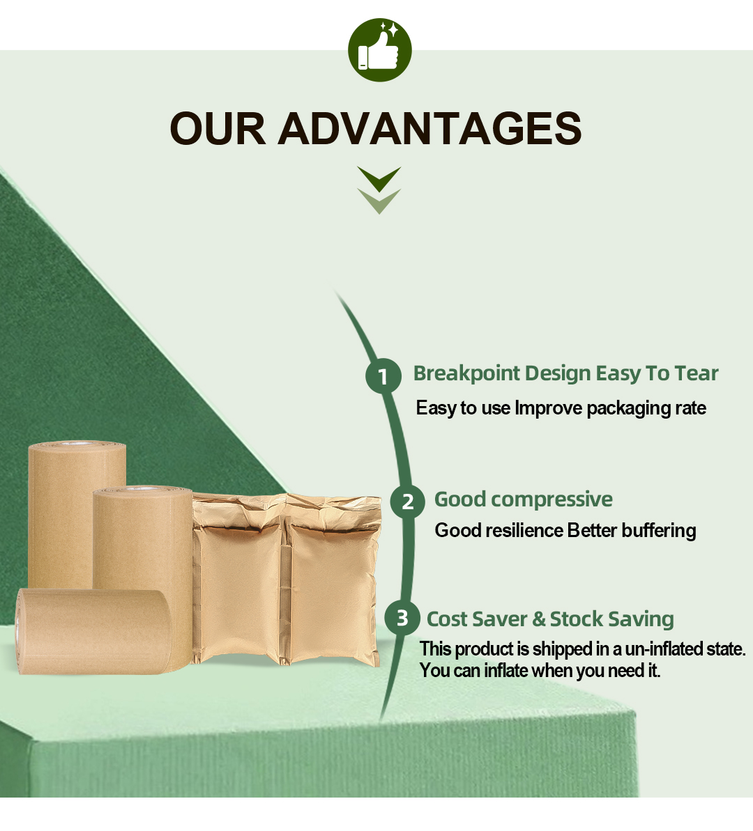 kraft paper air pillow film 03 kraft paper air pillow film 03